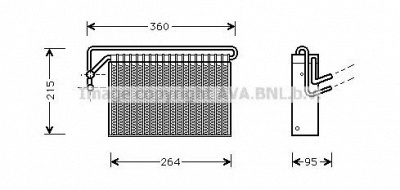 AVA QUALITY COOLING bwv024 -  Испаритель, кондиционер